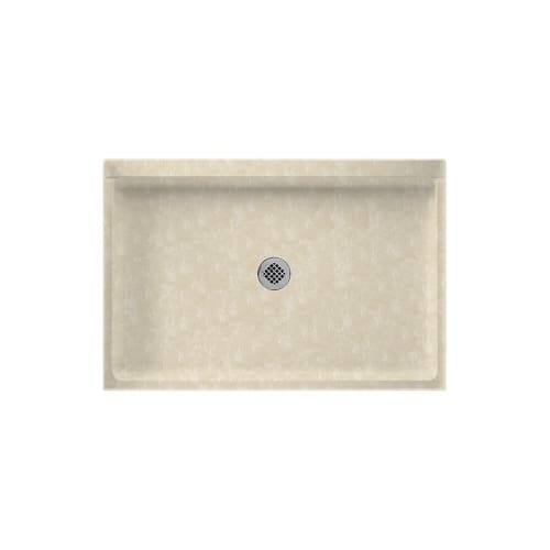 Swan 34 In X 54 In Solid Surface Single Threshold Center Drain Shower Pan In Bisque Sf03454md 018 The Home Depot