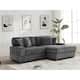 118.4"W Plush Modular Sectional Sofa with Pillows - 2 Piece Grey - Right Facing