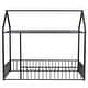 preview thumbnail 3 of 27, Twin Size Metal House Bed Frame with Fence and Roof for Kids, Teens, Girls, Boys