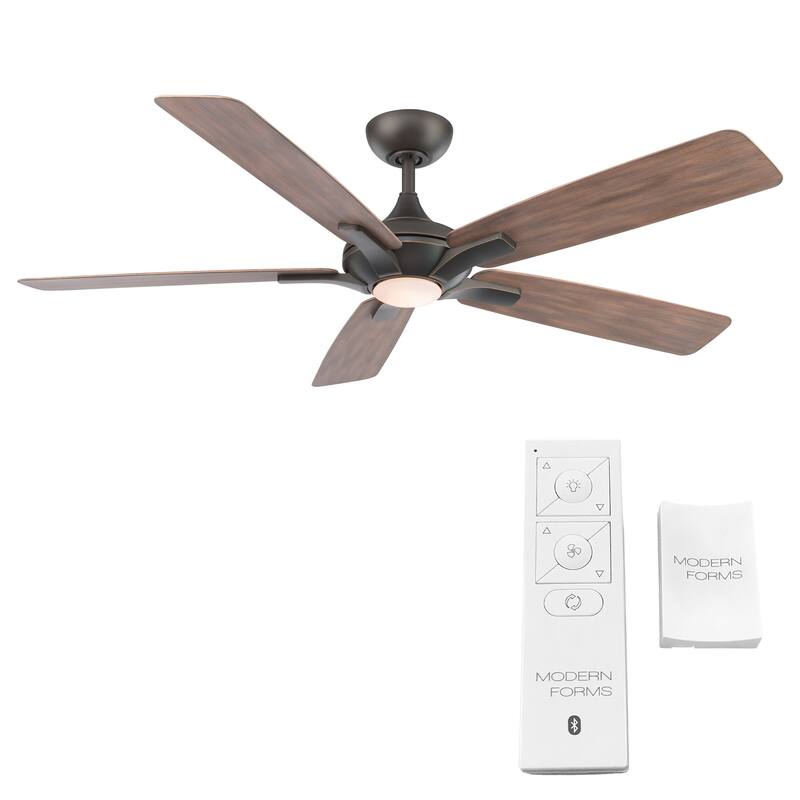 Mykonos Indoor and Outdoor 5-Blade Smart Ceiling Fan 60in with 3000K LED Light Kit and Remote Control