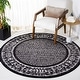 preview thumbnail 86 of 91, SAFAVIEH Adirondack Royce Distressed Rug 4' Round - Black/Silver - Round