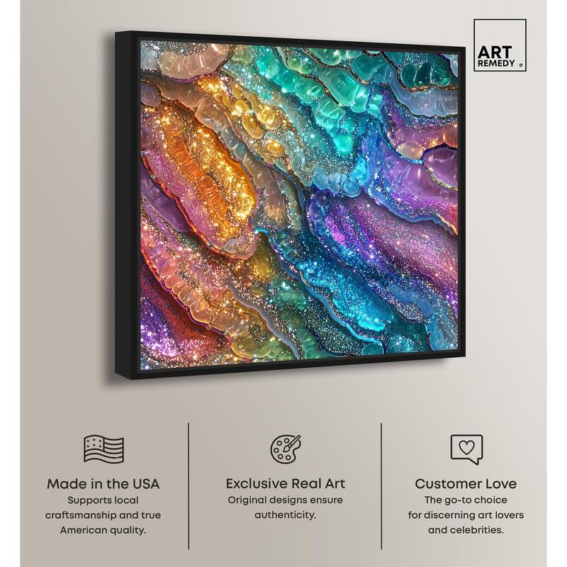 Glittering Spectrum I Canvas by Art Remedy