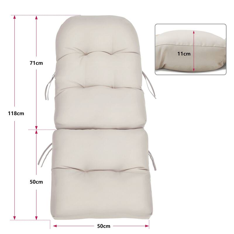 2 PCS Indoor or Outdoor Waterproof Adirondack Chair Seat and Back Cushion