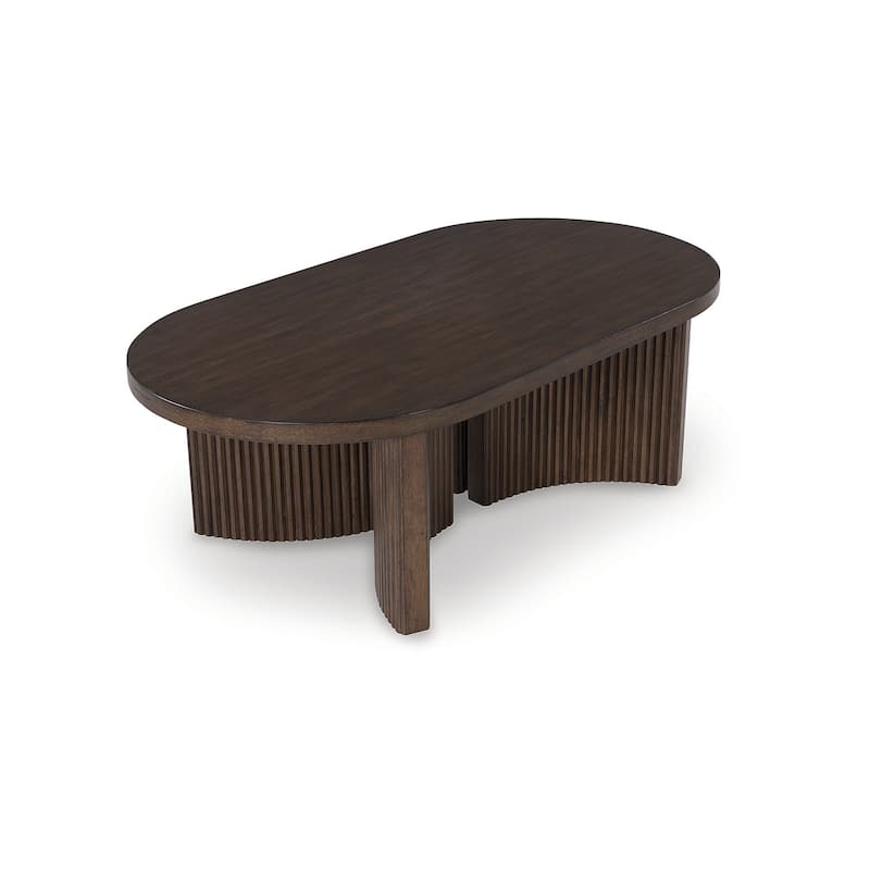 Signature Design by Ashley Korestone Dark Brown Coffee Table - 52"W x 28"D x 17"H