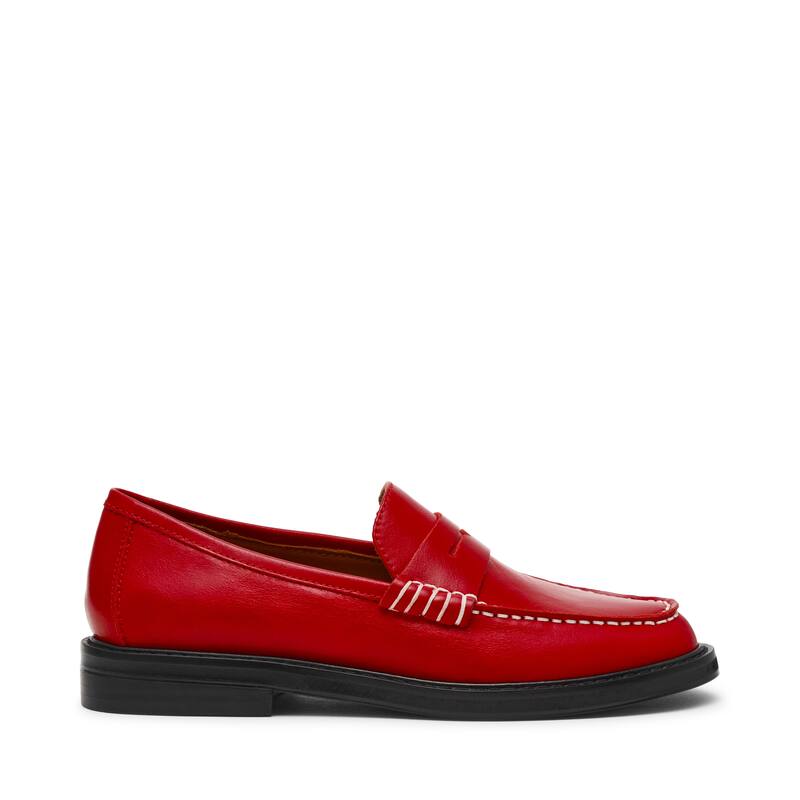 Steve Madden Madison Penny Loafer - Red - 7