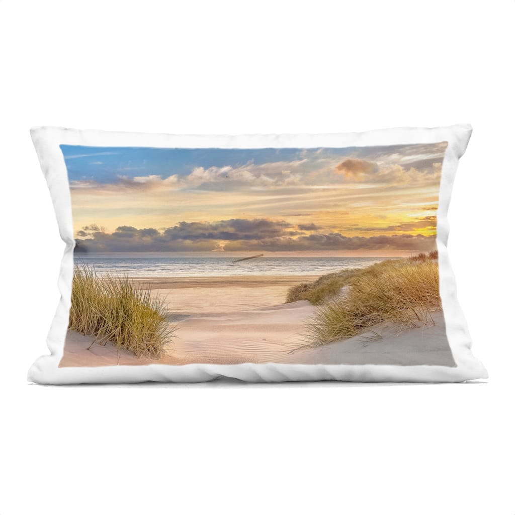 Stupell Serene Beach Between Dunes Decorative Printed Throw Pillow Design by Mike Calascibetta
