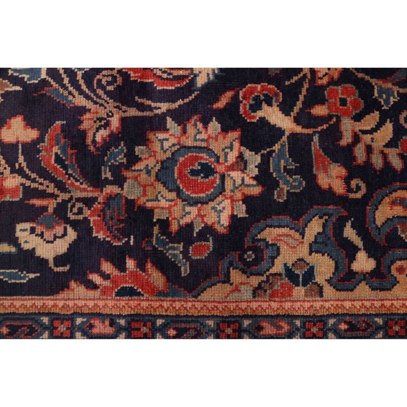 ECARPETGALLERY Hand-knotted Anadol Vintage Navy Wool Rug - 6'7 x 10'0