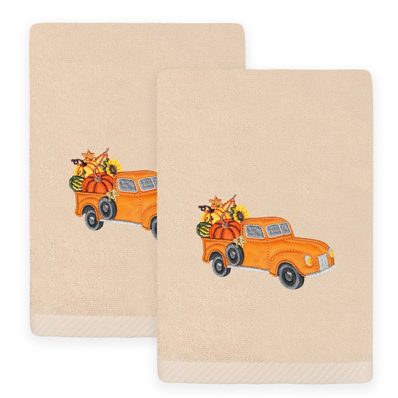 Authentic Hotel and Spa Autumn Truck Hand Towels (Set of 2) - Sand
