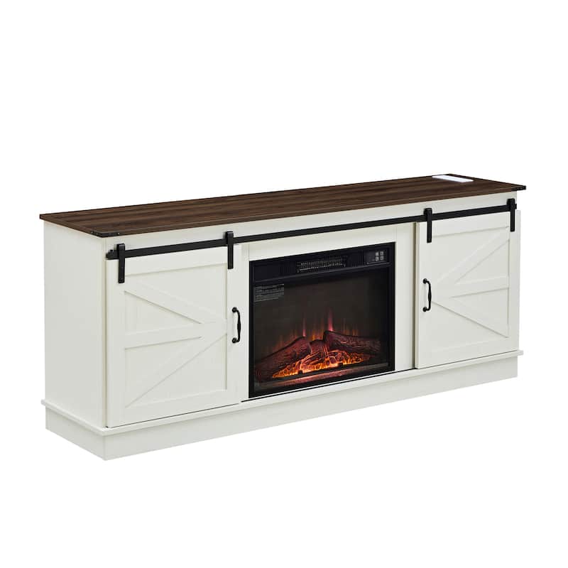 Farmhouse TV stand with outlets