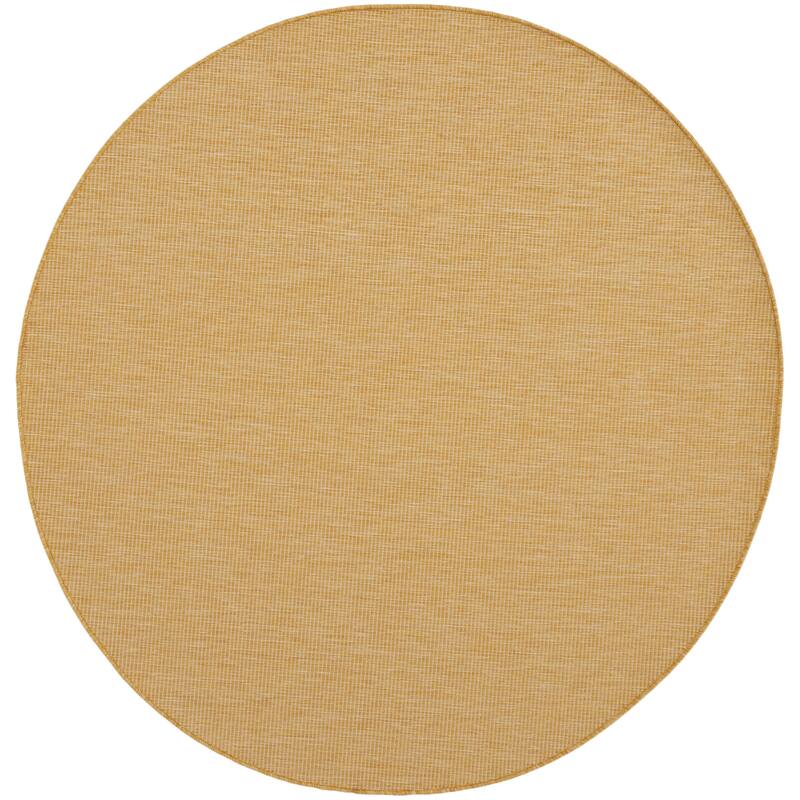 HomeRoots Contemporary Round Outdoor Rug - 6' Round