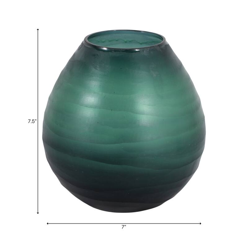 Glass Decorative Vase Modern Sleek Curved Silhouette Minimalist Design