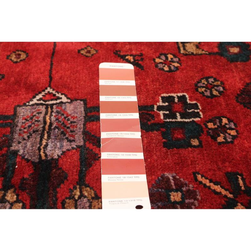 ECARPETGALLERY Hand-knotted Andelz Red Wool Rug - 3'5 x 9'8