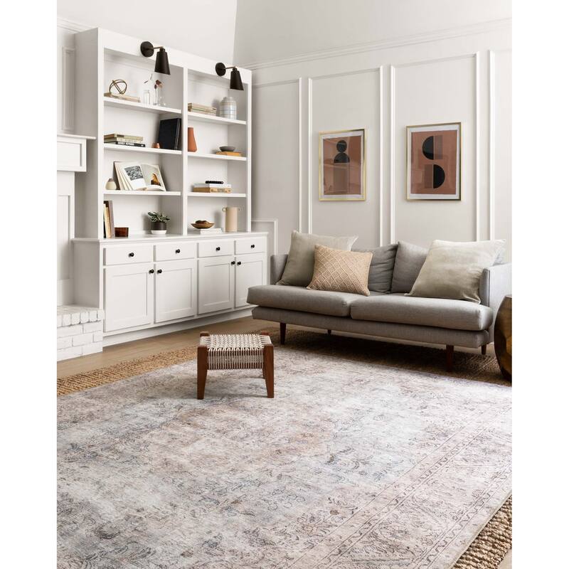 Alexander Home Tremezzina Printed Medallion Shabby Chic Distressed Rug