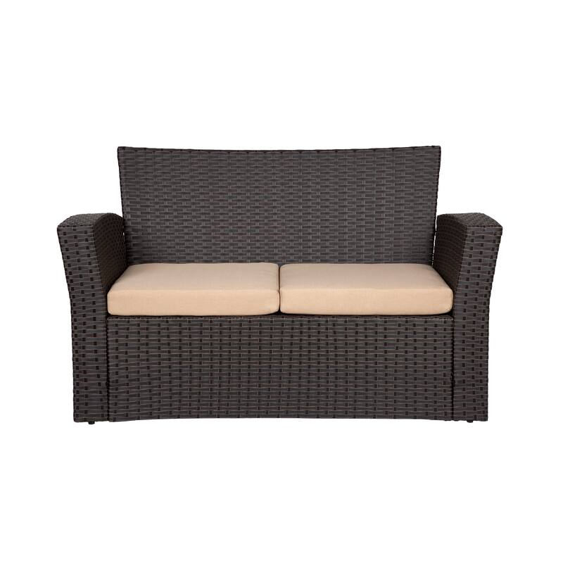 Grandview Outdoor Chocolate 4-piece Patio Conversation Set