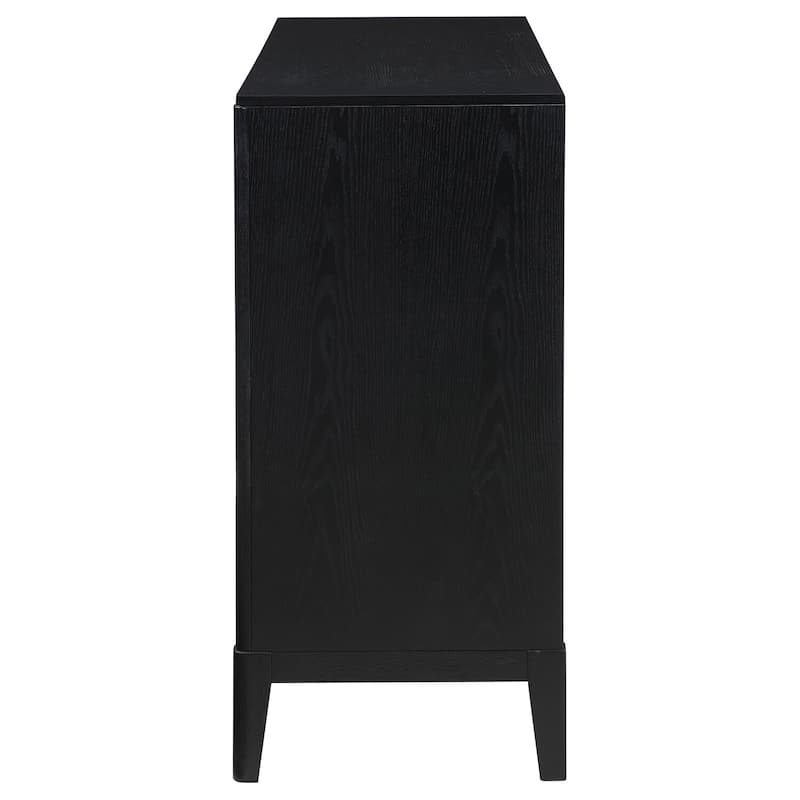 8-Drawer Black Dresser with Sleek Contemporary Look, Wide Smooth Drawers, and Large Bedroom Storage Solution