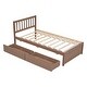 preview thumbnail 24 of 23, Twin Size Wooden Platform Bed Frame with Storage Drawers & Headboard