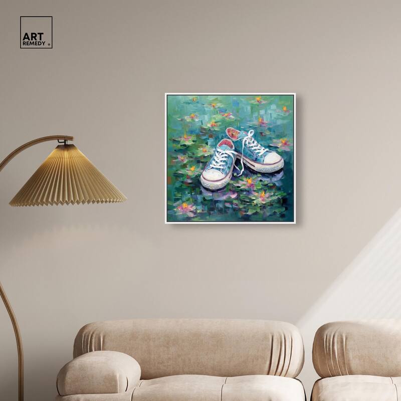 Lily Pad Sneakers II Canvas by Art Remedy