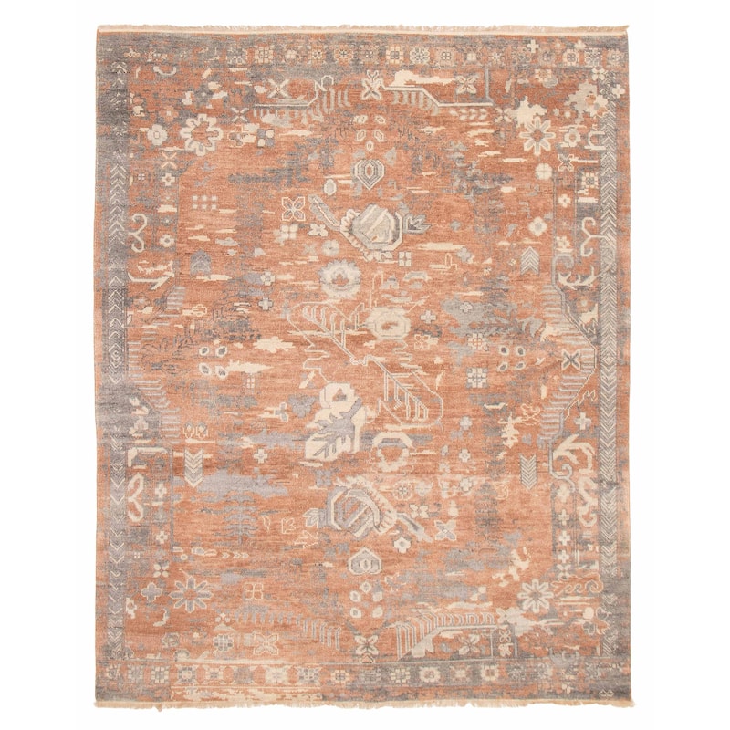 ECARPETGALLERY Hand-knotted Jules Serapi Copper Wool Rug - 7'11 x 9'9 - Copper - 7'11 x 9'9