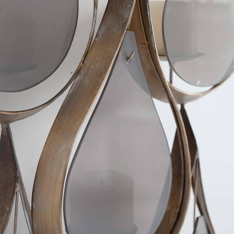 Edidon Gold Metal Tear Drop Candle Display - 20.1"W x 6"D x 52"H