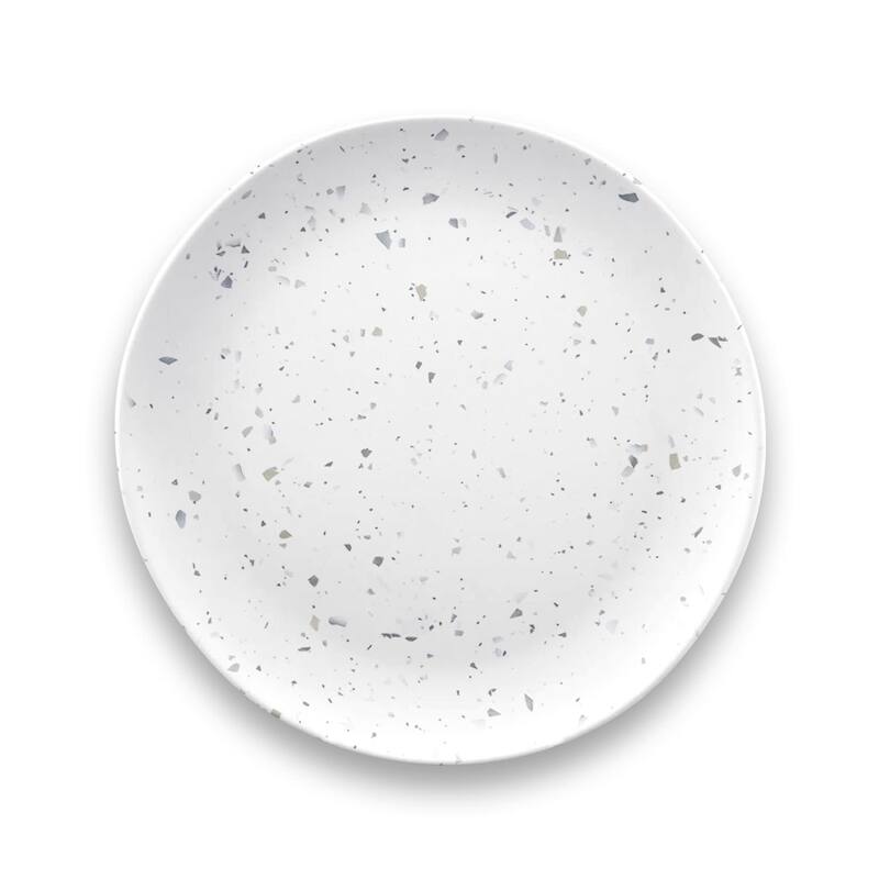 Abode Homewares by TarHong Terrazzo Salad Plate, 8.5 x 0.8", Set of 6