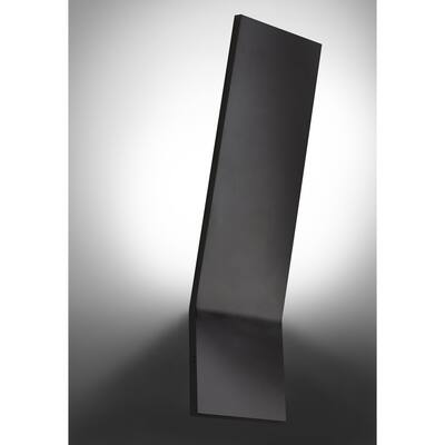 20W Wall Sconce, Matte Black with Frosted Diffuser