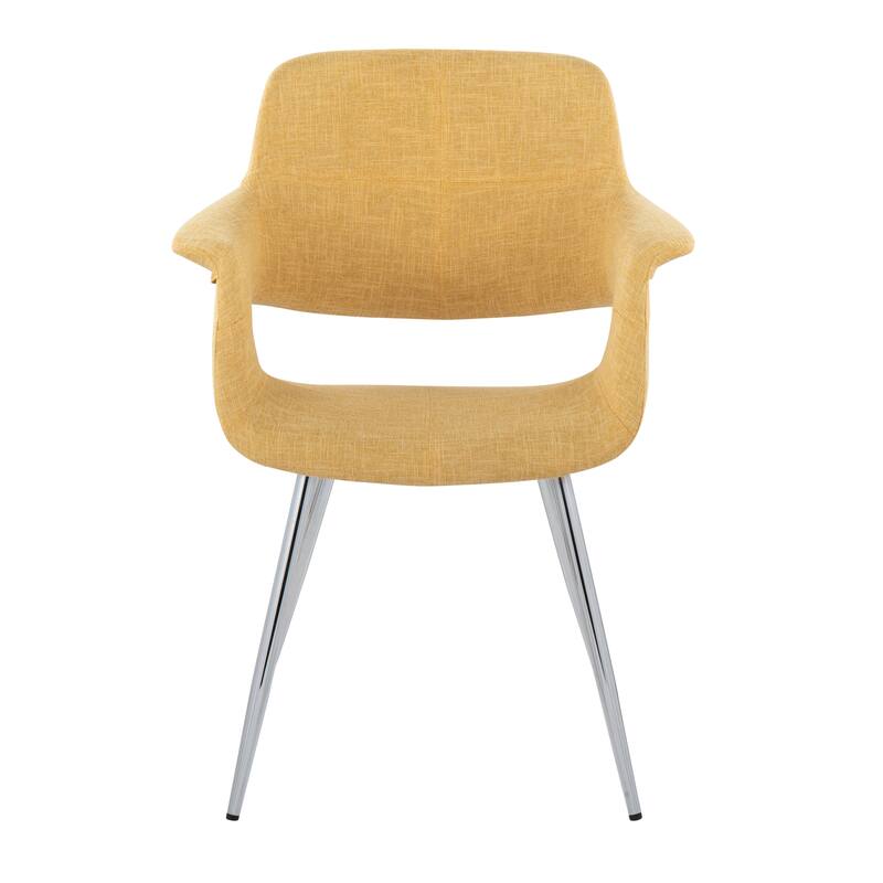 Silver Orchid Fauske Upholstered Chair with Metal Legs - Set of 2