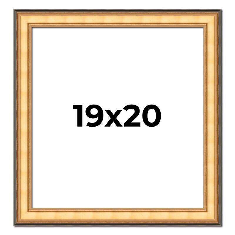 19x20 Frame Gold Plein Aire Solid Wood Picture Frame Width 2 Inches |