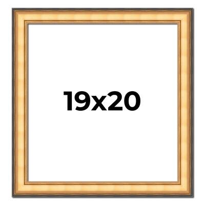 19x20 Frame Gold Plein Aire Solid Wood Picture Frame Width 2 Inches |