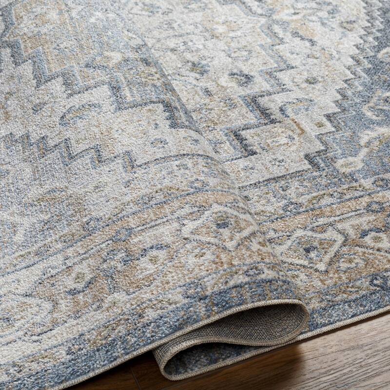 Livabliss Lillian Traditional Medallion Washable Area Rug