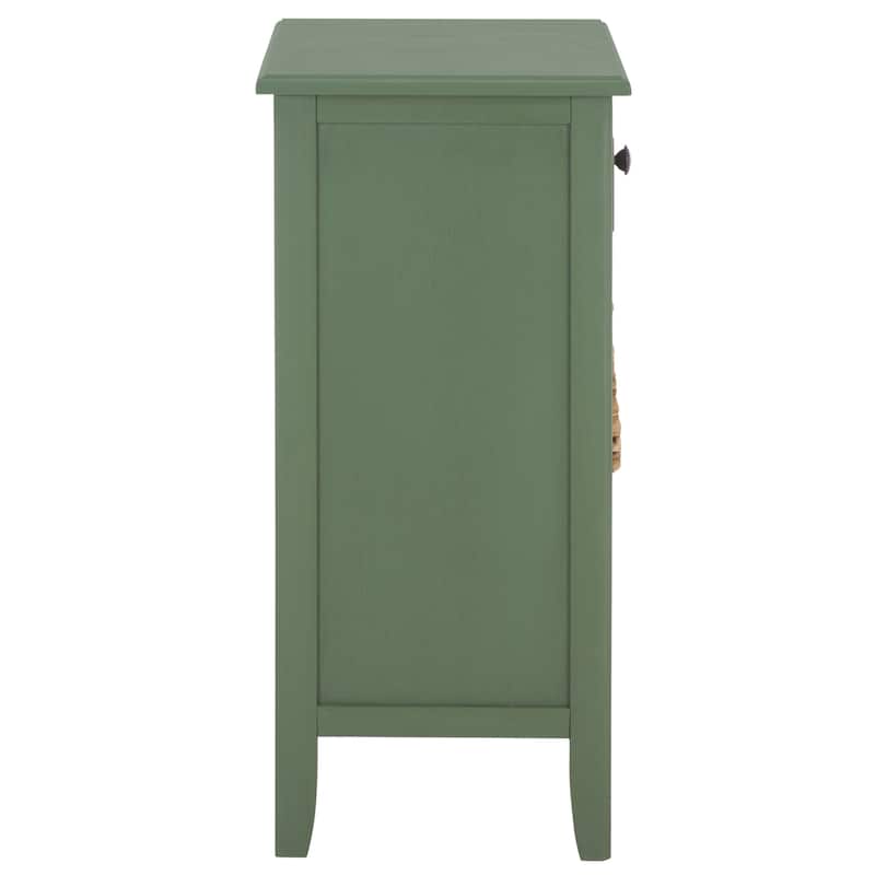 SAFAVIEH Helma Distressed Black Drawer Storage Side Table - 15" x 11.8" x 27.6" - 15"W x 12"D x 26"H