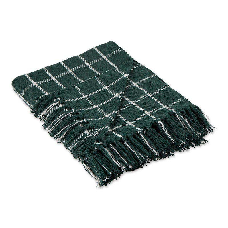 DII Checked Plaid Decorative Throw