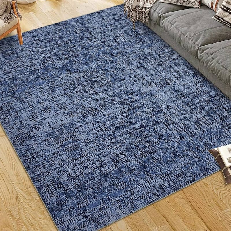 Modern Abstract Area Rug for Living Room, Throw Floor Carpet for Home Décor, Blue - 2' x 3' - Blue 10*13ft
