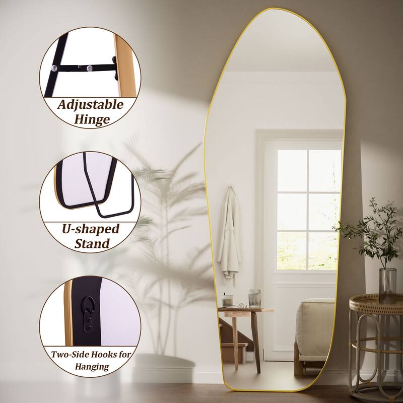 Irregular Full Lenghth Mirror Wall Decor