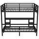 preview thumbnail 8 of 12, Queen Over Twin XL Metal Bunk Bed / Loft Bed with Desk and Shelves, Multiple Uses Bed Frame with LED Light and Charging Station