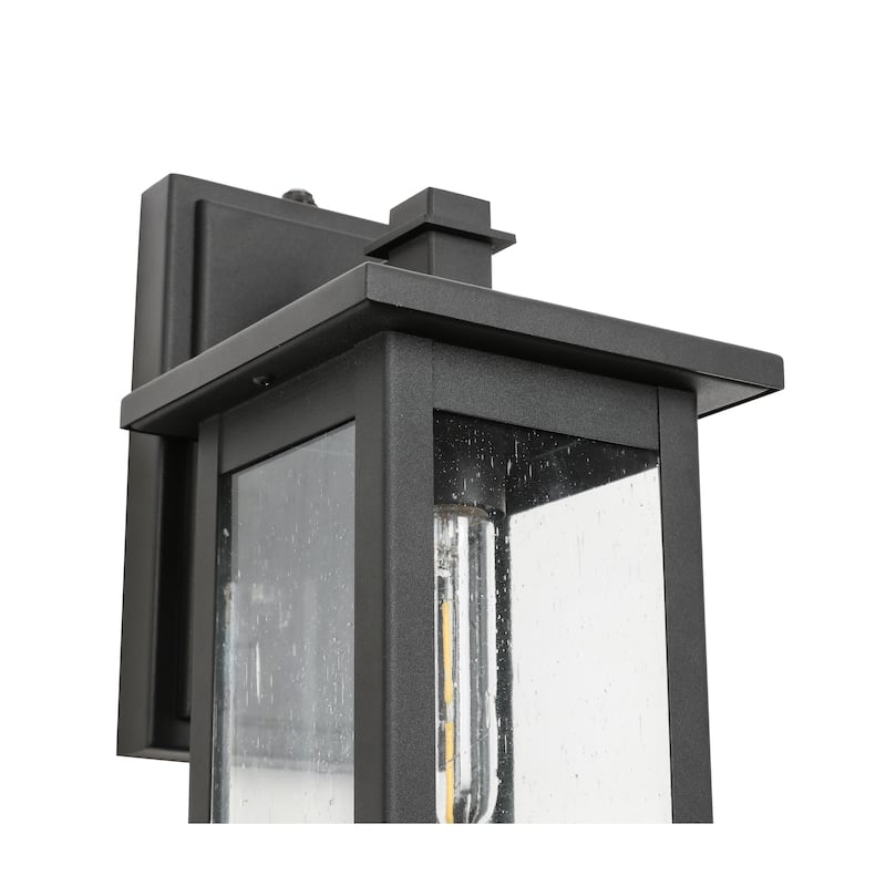 Black Not Motion Sensing Dusk to Dawn Outdoor Wall Lantern