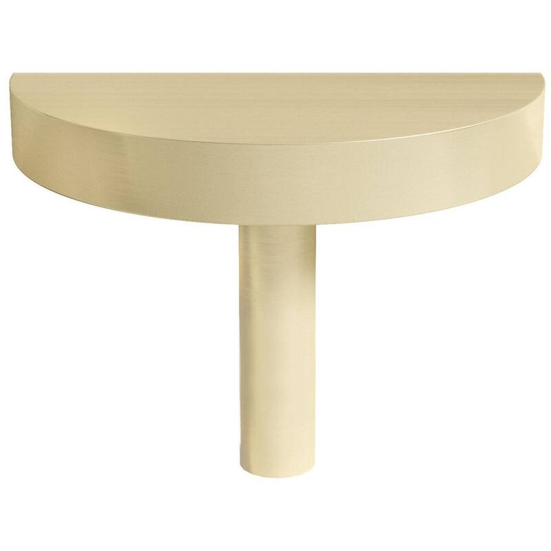 Hapny Home HM19 Half Moon 1-3/4" Designer Solid Metal Half Circle - Satin Brass