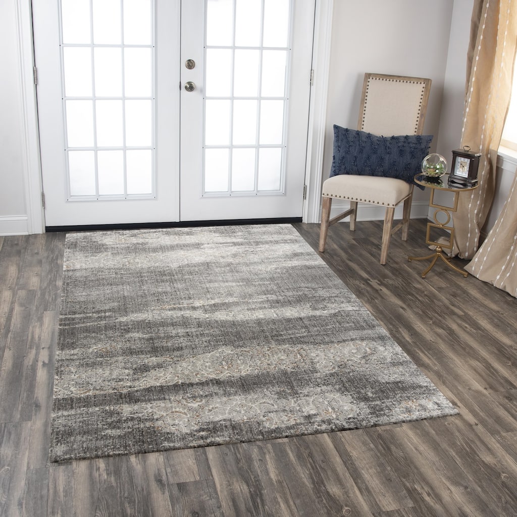 Alora Decor Cara Transitional Gray Recycled Polyester Area Rug