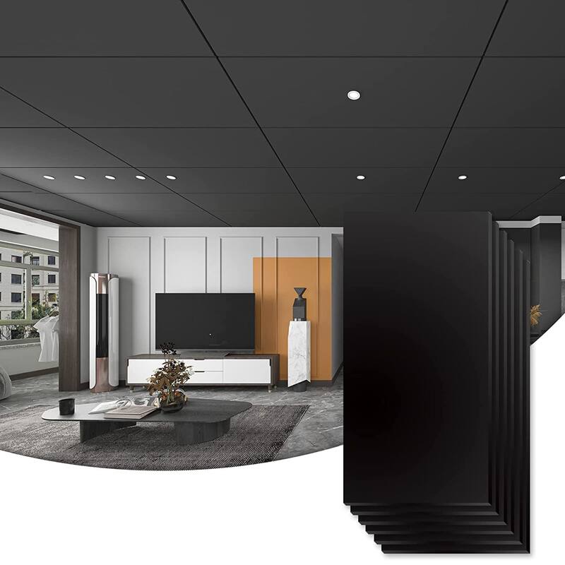 Art3d 2ft x 4ft.Smooth Drop Ceiling Tiles,Lay-in Ceiling Tiles(80sqft/case)