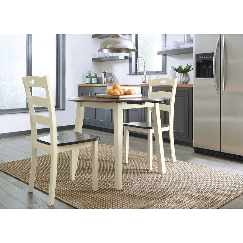 Signature Design by Ashley Woodanville Cream/Brown 3-Piece Dining Package