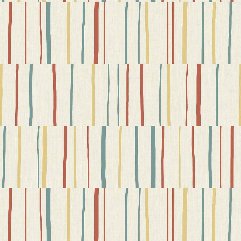Seabrook Designs Block Lines Unpasted Wallpaper