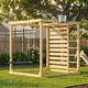 preview thumbnail 6 of 14, Backyard Playground Set with Rock Climbing Wall, Dual Climbing Ladders, Flying Saucer Swing & Gym Rings, Solid Cedar Wood Frame