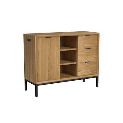 Newport 48" 3-Drawer Sideboard, Natural Oak