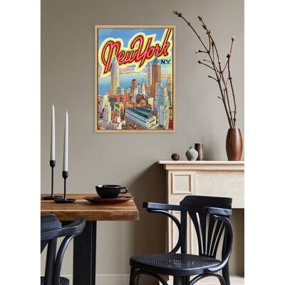 Kate and Laurel Sylvie NY Framed Canvas by Corinna Buchholz