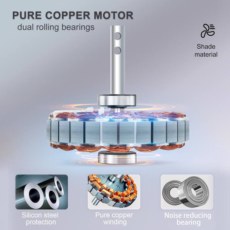 Oaks Aura 20in. Modern Industrial Low Profile Ceiling Fan with Light, Farmhouse Flush Mount Remote Control Ceiling Fan