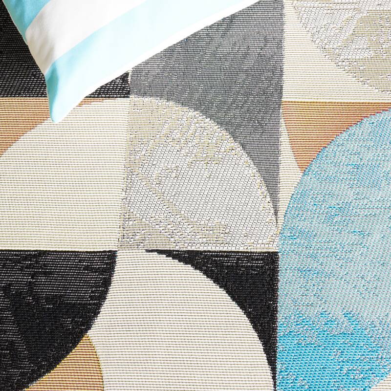 SAFAVIEH Barbados Nery Mid-Century Modern Abstract Waterproof Patio Backyard Rug