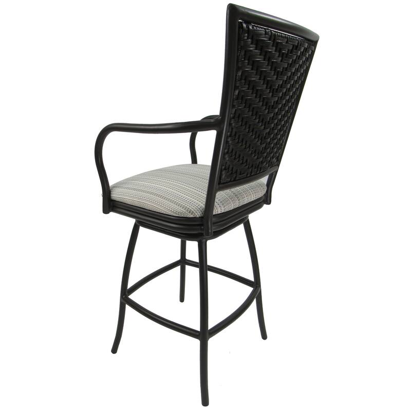 Swivel Counter 26" Bar Stool with Arms Erin - Brown or Biege Frame - 26 inch Seat