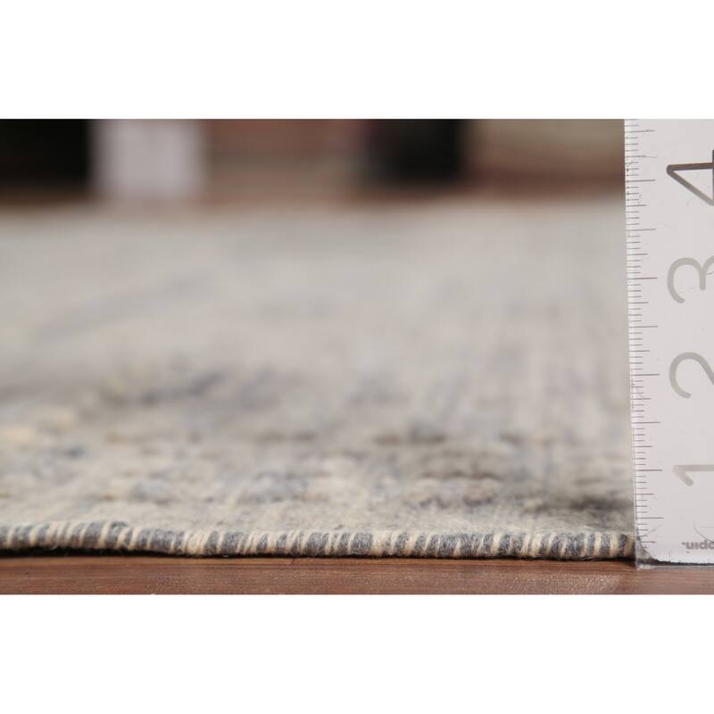 Grey Modern / Moroccan Area Rug Handmade Wool Carpet - 8'8"x 12'5"