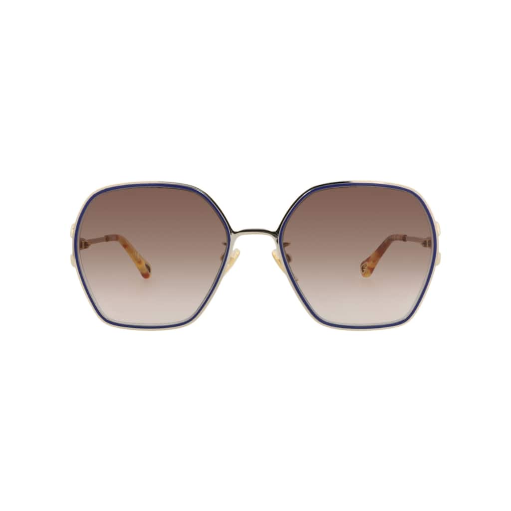 Chloé Round-Frame Metal Sunglasses