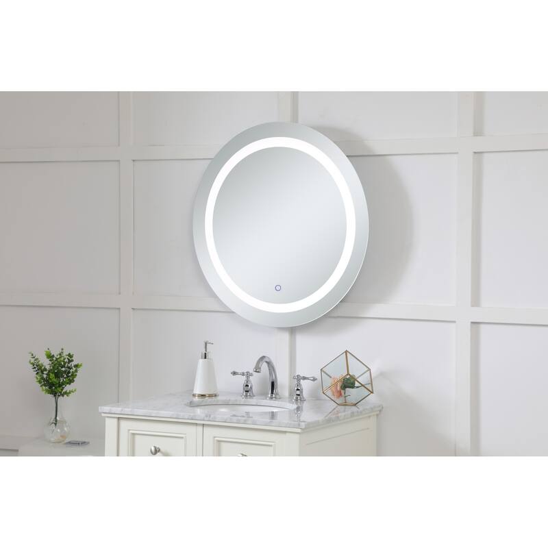 Elegant Lighting Helios 28" Circular Frameless Wall Mounted Lighted