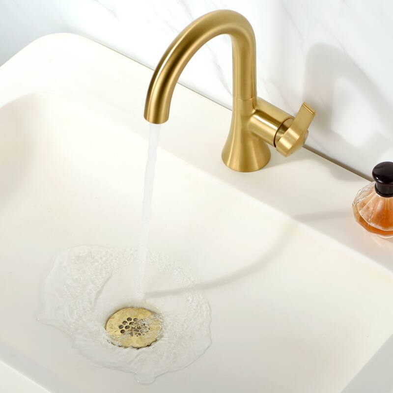 Luxier DS05-T Bathroom Sink Grid Drain Strainer with No Overflow